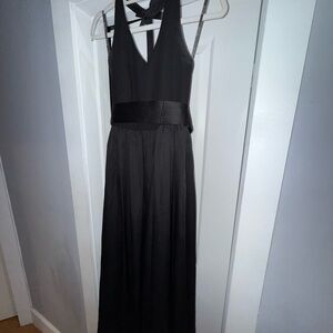 White by Vera Wang Elegant Black Backless Dress
